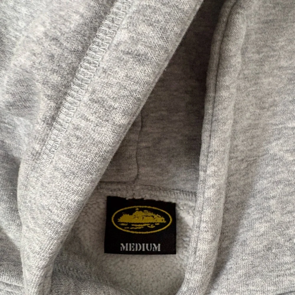 Gray Corteiz Hoodie with White Logo - Picture 2 of 3